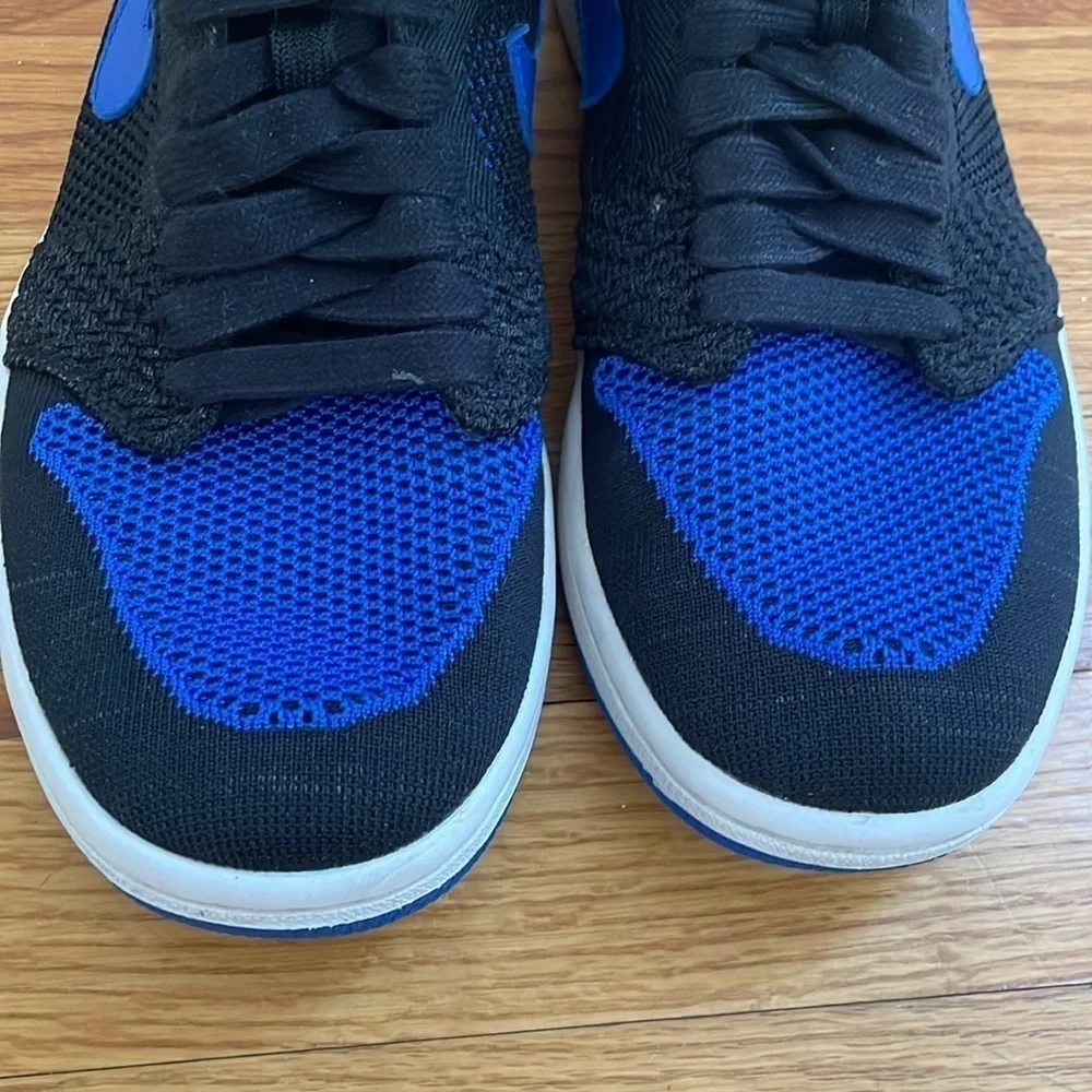 Nike 919702-006 Air Jordan 1 Retro High Flyknit Royal Black Youth 7Y Sneaker